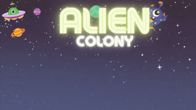 Alien Colony Poster With Three Aliens GIF