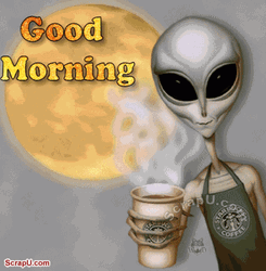 Alien Good Morning Halloween GIF