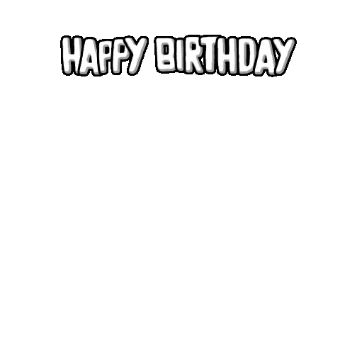 Alien Holding Birthday Cake Happy Birthday Sticker