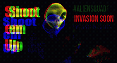 Alien Poster Shoot Em Up GIF