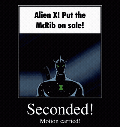 Alien X Put The McRib On Sale Poster GIF