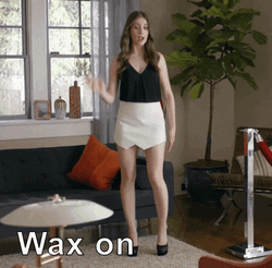 Alison Brie Sexy Wax On Wax Off Dance GIF