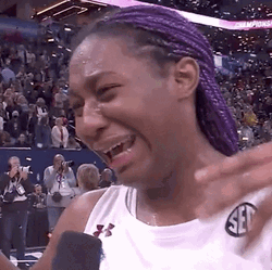 Aliyah Boston Saying Happy Tears GIF