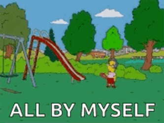 All Alone By My Self Milhouse Van Houten GIF