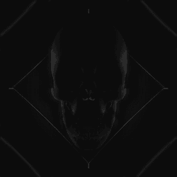 All Black Skull Silhouette Loop GIF