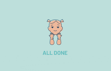 All Done Animated Little Girl GIF