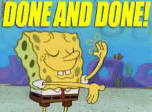 All Done Spongebob Clap GIF