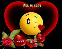 All Is Love Kiss Emoji Graphic Art