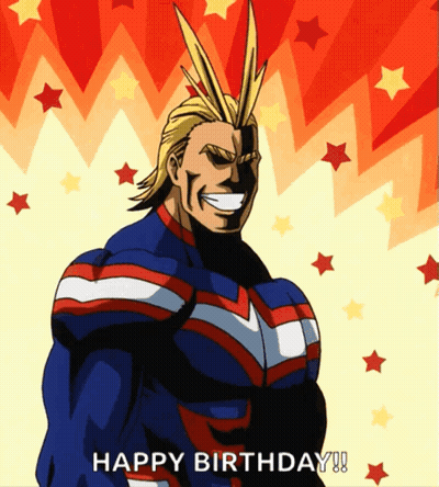 All Might Happy Birthday GIF
