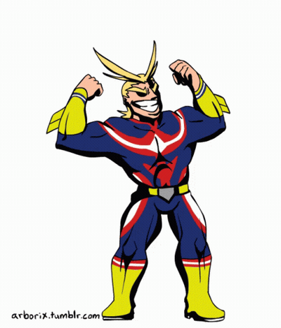 All Might My Hero Academia Drawing With Arborix Tumblr GIF