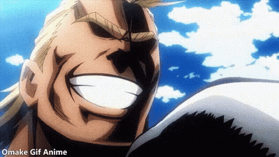 All Might Smiling With Blue Sky GIF