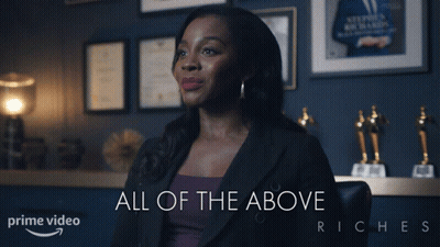 All Of The Above Riches Poster Woman In Chair GIF