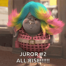 All Rise Trolls Colorful Hair GIF
