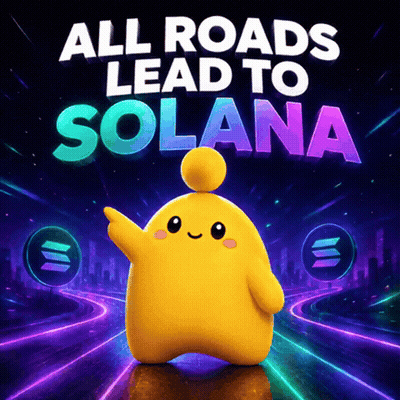 All Roads Lead To Solana Yellow Character GIF