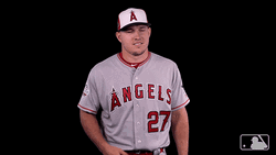 All Star Mike Trout Brush Off  GIF