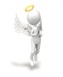 All White Angel Animation GIF