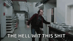 All Work And No Play Anrgy Man In Kitchen GIF