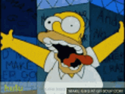 All Work And No Play Crazy Homer GIF
