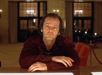 All Work And No Play Jack Nicholson GIF