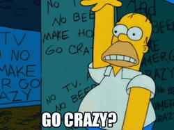 All Work And No Play Makes Homer Crazy GIF