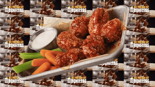 All You Can Eat Boneless Chicken Wings GIF