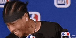 Allen Iverson Laughing Basketball Star Practice GIF