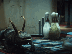 Alligator Loki Horn Bite Run Marvel Movie