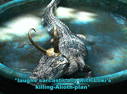 Alligator Loki Water Bath Funny Meme