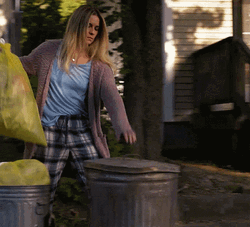 Allison Mcroberts Throwing Garbage GIF