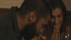 Allison Williams Eating Pasta GIF