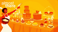 Almost There Happy Tiana Tossing Decors GIF