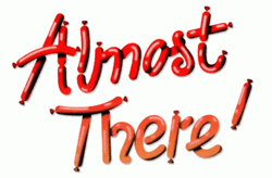 Almost There Wavy Letter Design Art GIF
