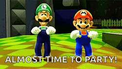 Almost Time To Party Mario And Luigi Dancing GIF