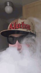Aloha Cap With Shades Vape GIF