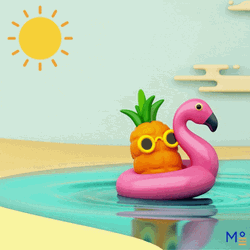Aloha Friday Flamingo Floatie GIF