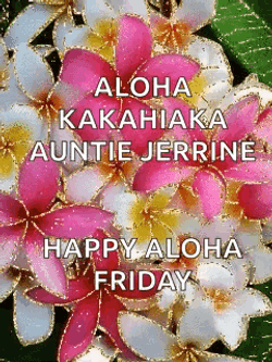 Aloha Friday Pink And White Flowers GIF