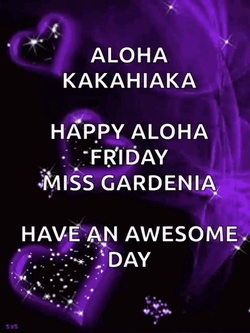 Aloha Friday Purple Heart Sparkle GIF