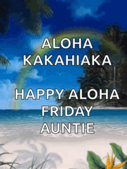 Aloha Friday Rainbow At The Beach GIF