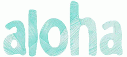 Aloha Pastel Color Beach Print GIF