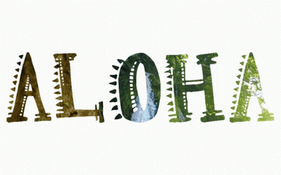 Aloha Word With Tree Background GIF