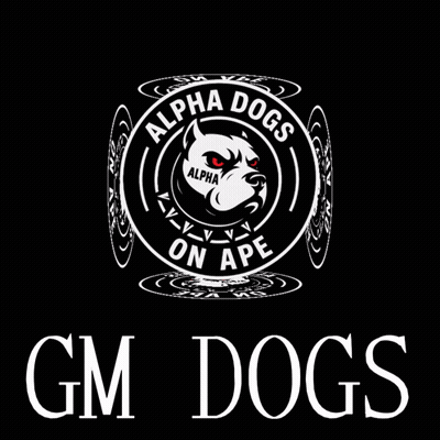 Alpha Dogs Logo On Black Background GIF