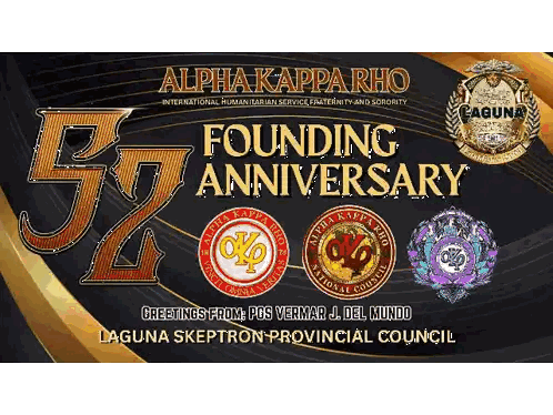 Alpha Kappa Rho Fraternity Anniversary Poster Sticker