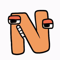 Alphabet Lore Letter N Smiling GIF