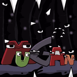 Alphabet Lore Letters Entering A Cave GIF