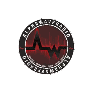 AlphaWave Radio Heartbeat Logo Sticker