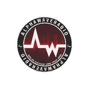 AlphaWave Radio Heartbeat Logo Sticker