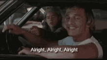 Alright Alright Alright Smirk In The Car GIF