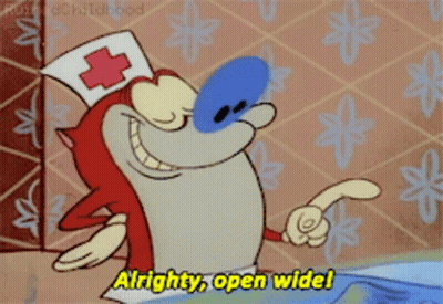 Alrighty Open Widel Cartoon Character In Yellow GIF