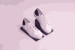 Alternately Elevating White Shoes GIF