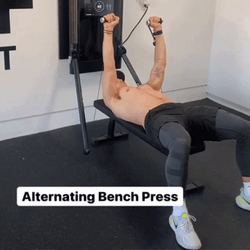 Alternating Bench Press GIF